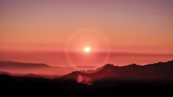 Όμορφη Ανατολή ηλίου και Sunset View στην Ινδία — Φωτογραφία Αρχείου