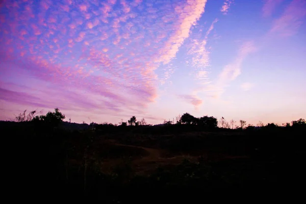 Schöne Aussicht auf Sonnenaufgang und Sonnenuntergang in Indien — Stockfoto