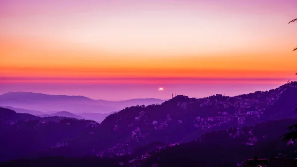 Hindistan 'da Güzel Gündoğumu ve Günbatımı Manzarası — Stok fotoğraf