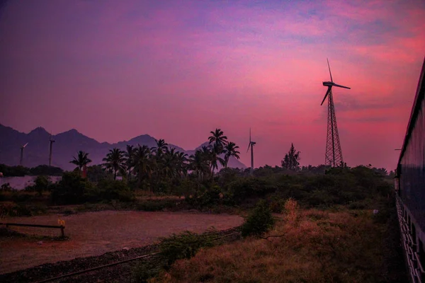 Рассвет и вид на закат в Индии — стоковое фото