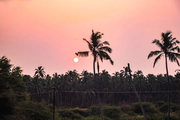 Belles vues sur le lever et le coucher du soleil en Inde — Photo