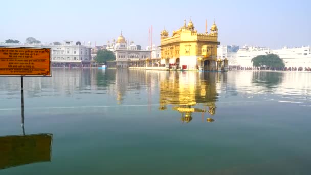 Der Goldene Tempel Amritsar Punjab Indien Die Heiligste Ikone Und — Stockvideo