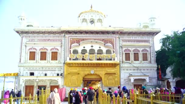 Temple Amritsar Punjab Inde Icône Sacrée Lieu Culte Religion Sikhe — Video