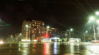 Gece sokak Timelapse arka plan Fullhd