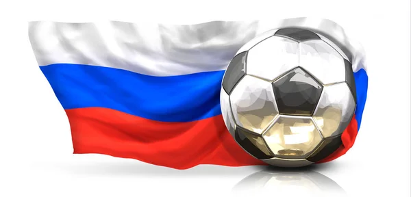 Bal voetbal voetbal Russische Rusland 3D-rendering — Stockfoto