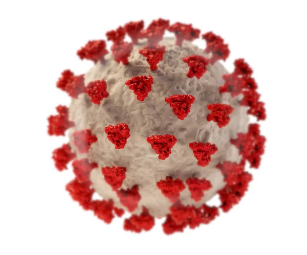 Coronavirus COVID-19 sembolik tasarım 3d-illüstrasyon