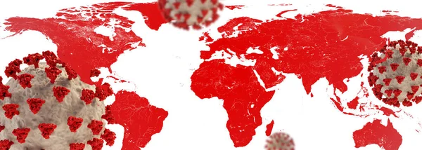 Coronavirus Covid Sembolik Illüstrasyon Nasa Tarafından Desteklenen Görüntünün Ögeleri — Stok fotoğraf