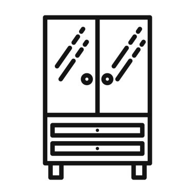 Ofis mobilya vektör çizim tasarım