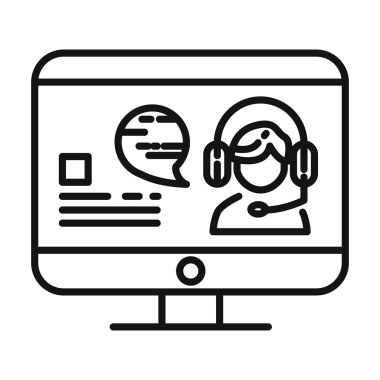 Online danışmanlık vektör çizim tasarım