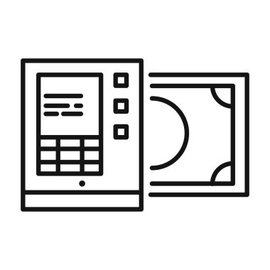 ATM Para Çekme vektör çizim tasarım