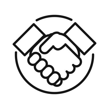 el sıkışma Şözleşmesi vektör çizim tasarım