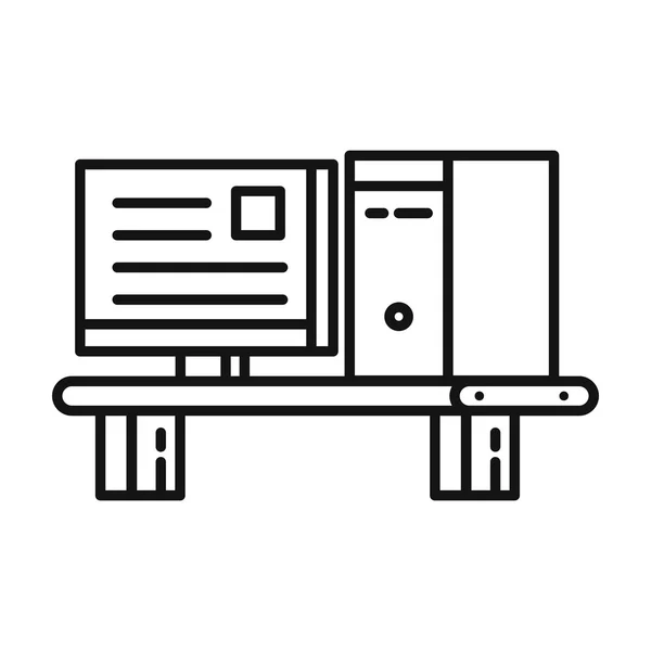 Computer desk vector illustration design — Stock Vector