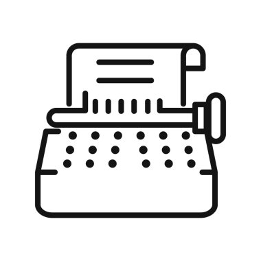 Daktilo copywriting vektör çizim tasarım