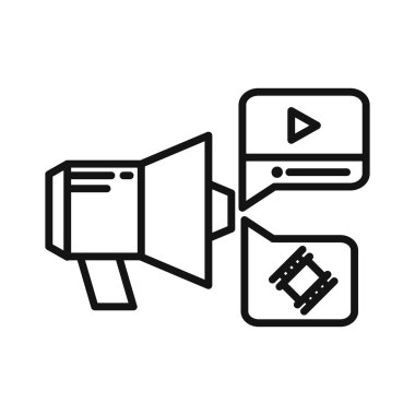 video pazarlama vektör çizim tasarım