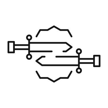 kılıç mücadele vektör çizim tasarım