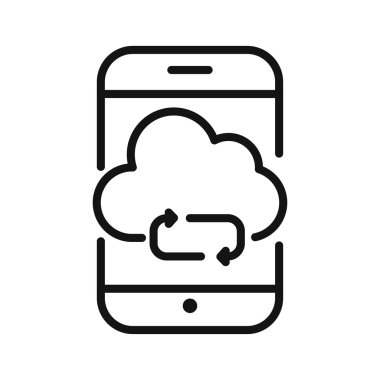 Mobil apps vektör çizim tasarım senkronizasyonu