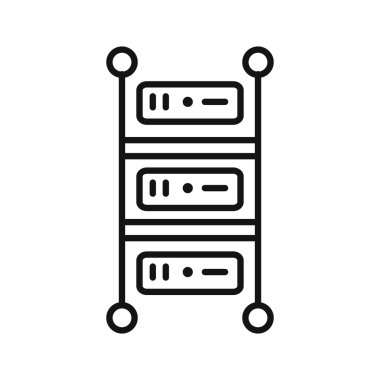 rafa takılabilir sunucu vektör çizim tasarım