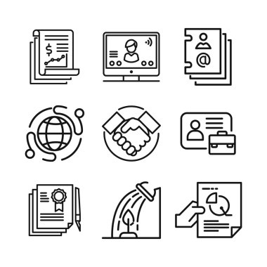 2 iş Icon set