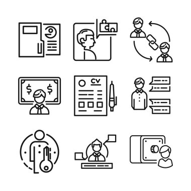 kişisel iş Icon set