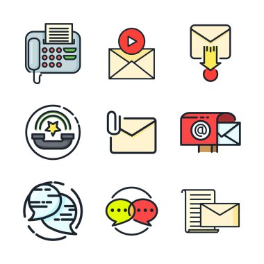 renk Sosyal Icon set