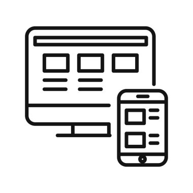 adaptif düzen vektör çizim tasarım