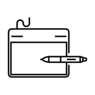 Dijital tablet simgesi illüstrasyon tasarım