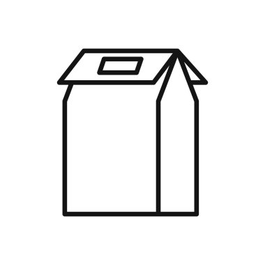 ambalaj kutusu simgesini illüstrasyon tasarımı