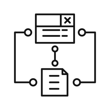 program algoritma simge illüstrasyon tasarımı