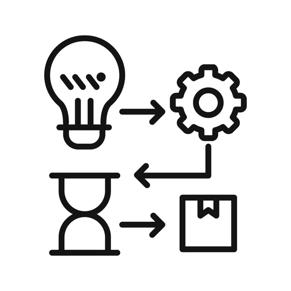 Design de ilustração de ícone de processo de criação —  Vetores de Stock