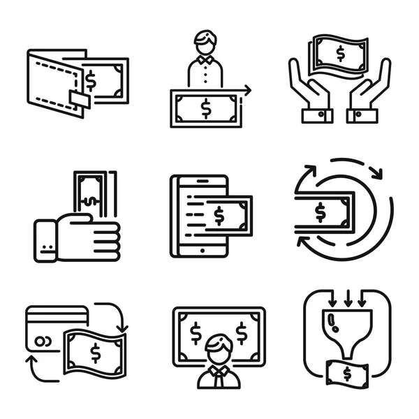 Money icon set vector illustration design — Διανυσματικό Αρχείο