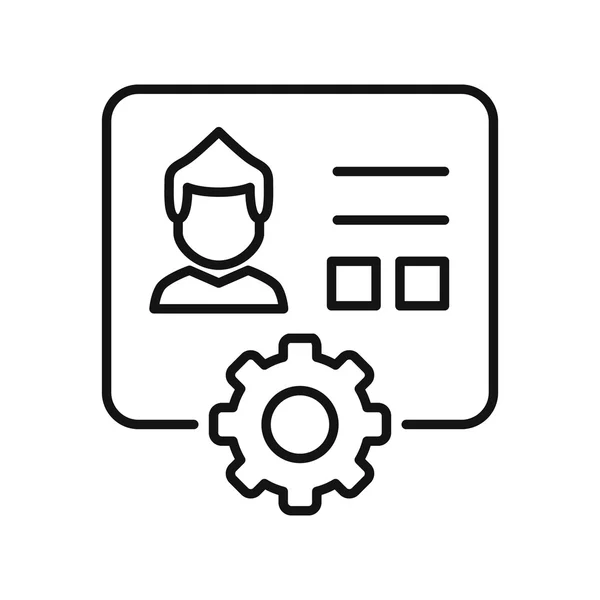 Desain gambar ikon pengaturan pengguna - Stok Vektor
