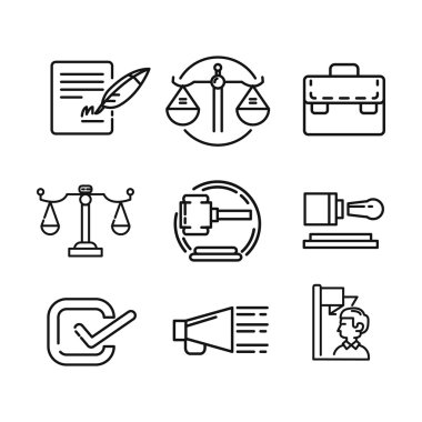 Hükümet simgesi set vektör çizim tasarım