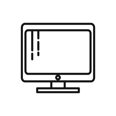 bilgisayar monitörü vektör illüstrasyon tasarımı