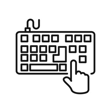 klavye arabirimi vektör çizim tasarım