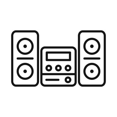 ev ses sistemi vektör çizim tasarım