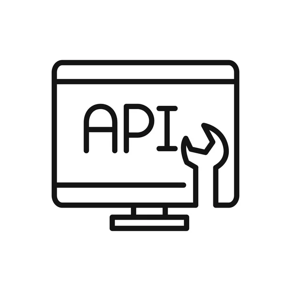 Návrh rozhraní API rozhraní vektorové ilustrace — Stockový vektor