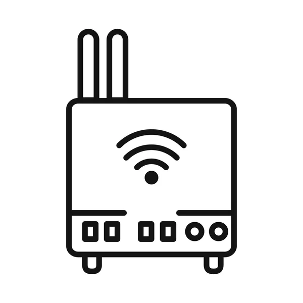 Disegno illustrazione vettoriale router wifi — Vettoriale Stock