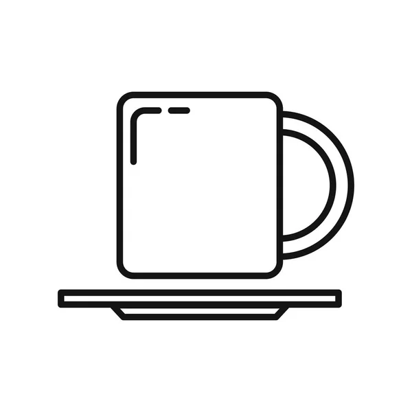 Teller und Tasse Vektor Illustration Design — Stockvektor