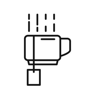 fincan çay vektör çizim tasarım