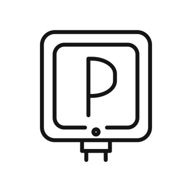 Park işareti illüstrasyon tasarımı