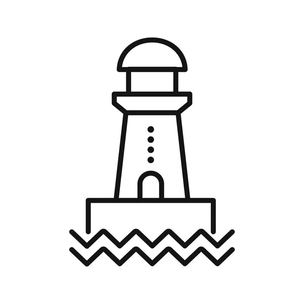 Deniz feneri vektör çizim tasarım — Stok Vektör