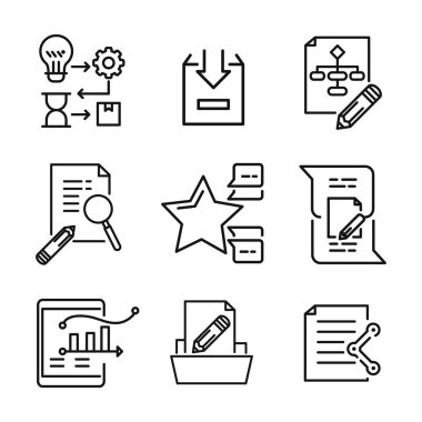 Proje Icon set illüstrasyon tasarımı