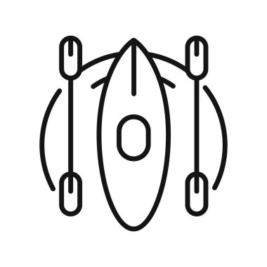 nehir illüstrasyon tasarımı üzerinde Kayak