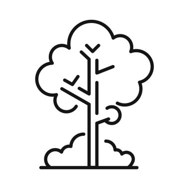 vahşi Orman ağacı illüstrasyon tasarımı