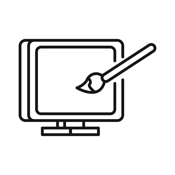Computer art illustration design — Stock Vector