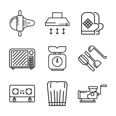 Pastane araçlar illüstrasyon tasarımı