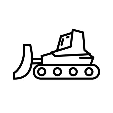 buldozer traktör illüstrasyon tasarımı