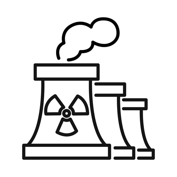Projeto de ilustração de usina nuclear — Vetor de Stock