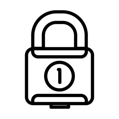 güvenli asma kilit illüstrasyon tasarımı