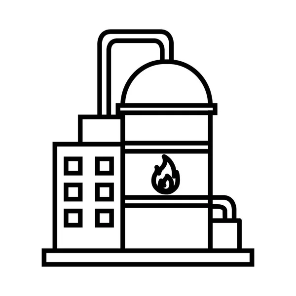 Design de ilustração de armazenamento de refinaria — Vetor de Stock